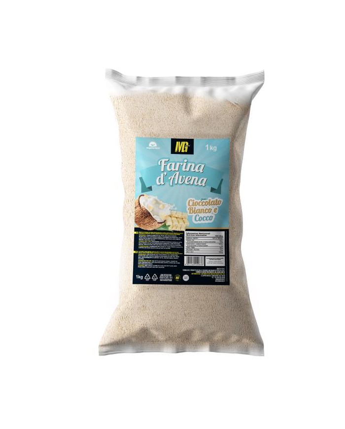 MG Farina D'avena Micronizzata Cioccolato Bianco E Cocco 1 kg MG Farina D'avena Micronizzata Cioccolato Bianco E Cocco 1 kg