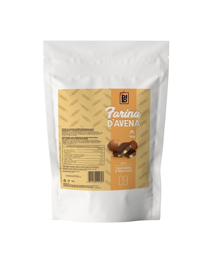 Dilo Farina di Avena Aromatizzata Cioccolato e Nocciola 1 kg