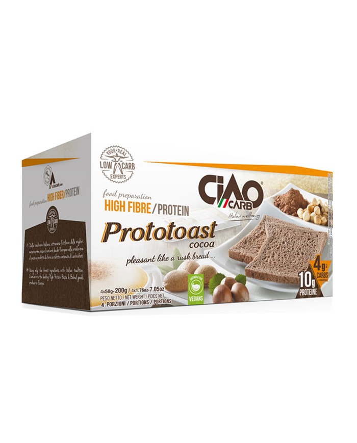 Ciao Carb Prototoast Stage2 Cacao 200g (4x50g) Ciao Carb Prototoast Stage2 Cacao 200g (4x50g)