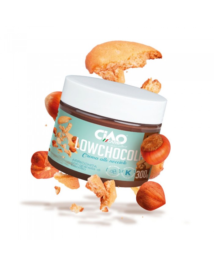 Ciao carb LO crema spalmabile NOCCIOLA E GRANELLA DI BISCOTTO 300gr Ciao carb LO crema spalmabile NOCCIOLA E GRANELLA DI BISCOTTO 300gr