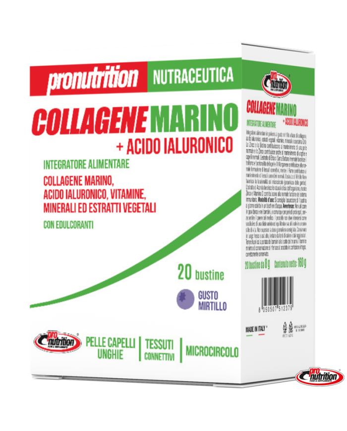 Pro Nutrition Collagene Marino + Acido Ialuronico 20bst