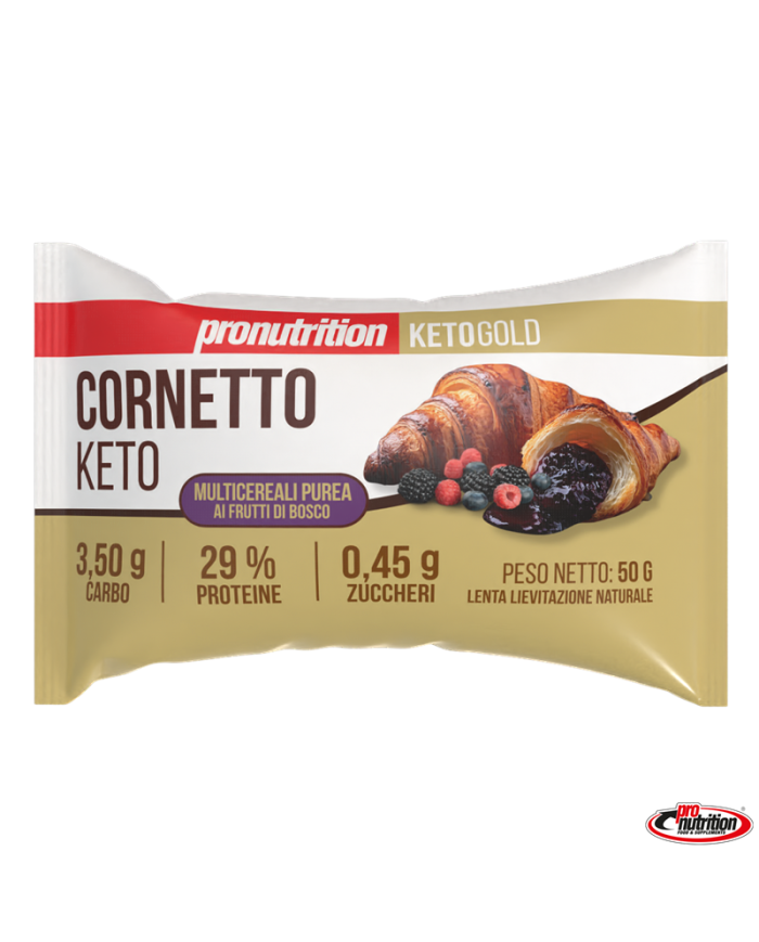 Pro Nutrition Cornetto Keto Multicereali e Frutti Di Bosco 50 gr Pro Nutrition Cornetto Keto Multicereali e Frutti Di Bosco 50 gr