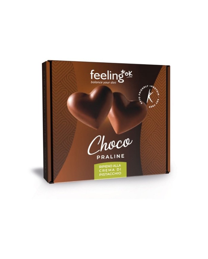 Feeling Ok Choco praline ripiene alla crema di pistacchio Feeling Ok Choco praline ripiene alla crema di pistacchio