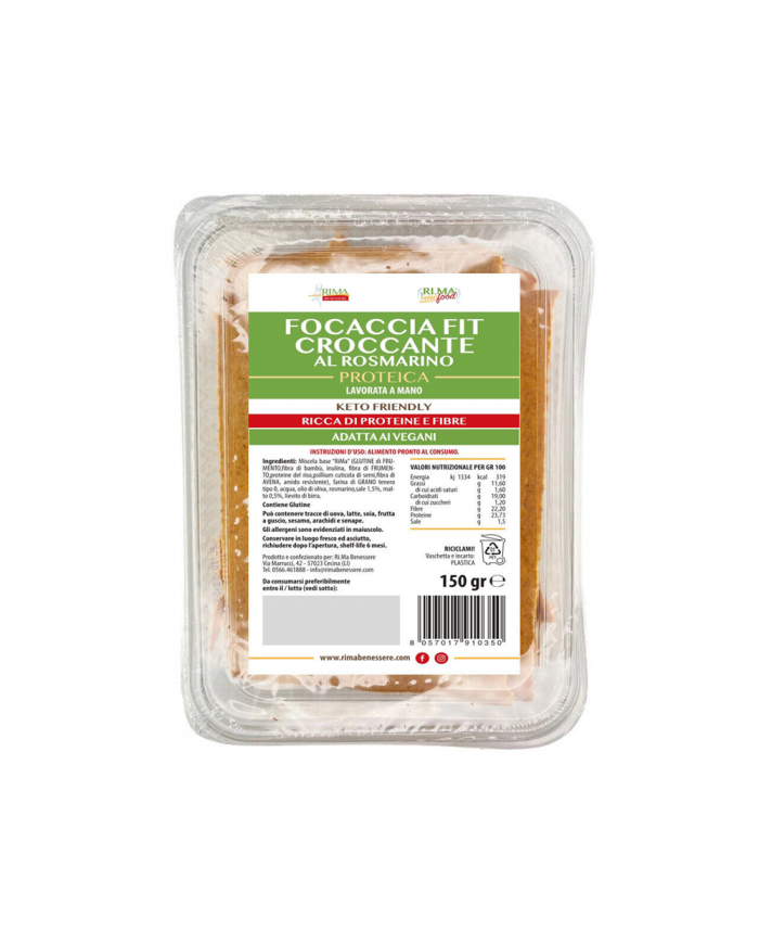 Rima Focaccia Croccante Fit Proteica 150gr Rima Focaccia Croccante Fit Proteica 150gr