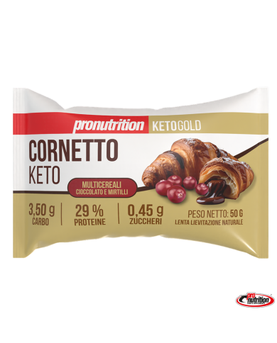 Pro Nutrition Cornetto Keto Multicereali Cioccolato e Mirtilli 50g