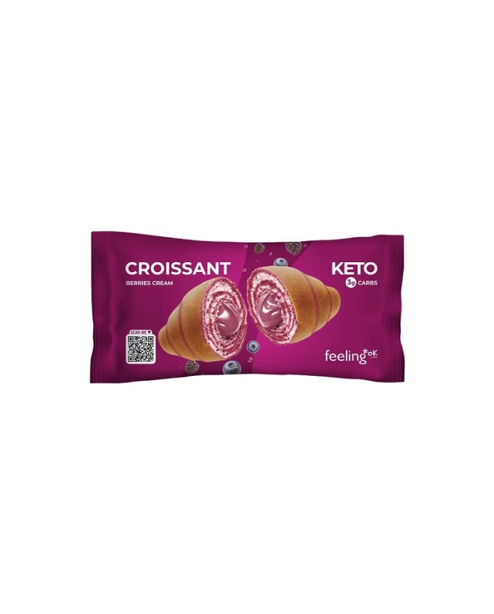 Feeling Ok Croissant ripieno di crema ai frutti di bosco +protein 50 gr
